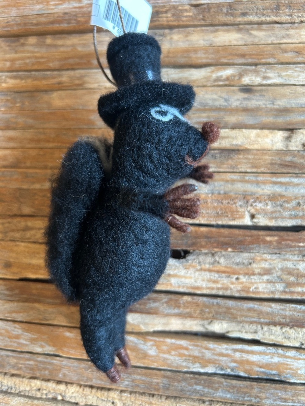 HomArt felt dapper skunk ornament